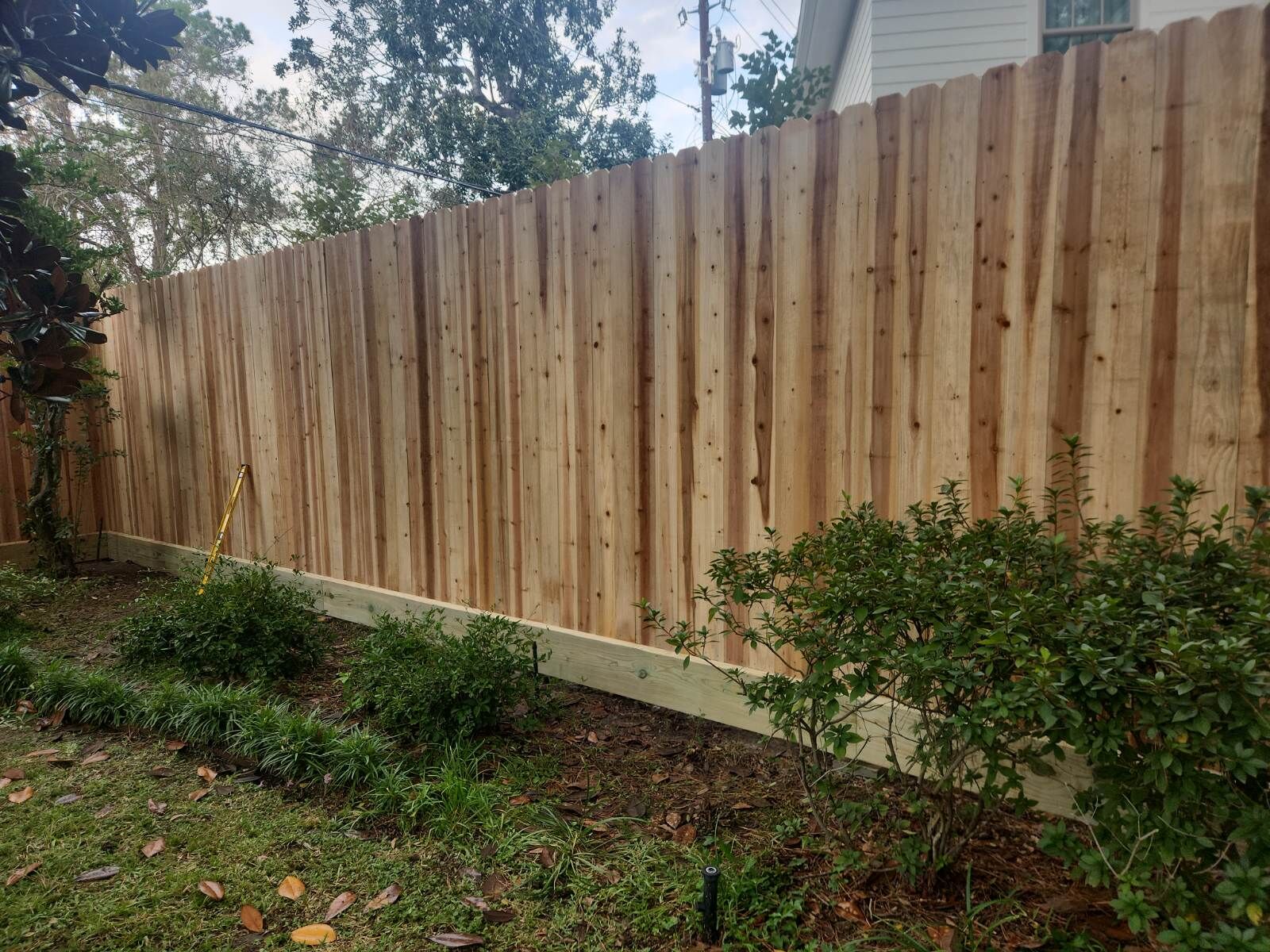 Wood privacy fence built by HRH Repairs